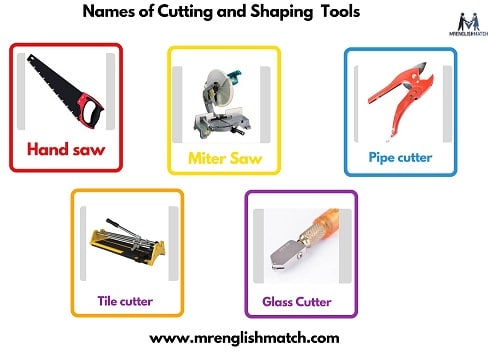 names of cutting and shaping tools