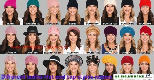 Different ladies Hat and cap styles names1