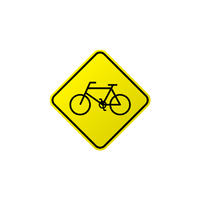 Traffic sign bike lane