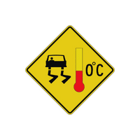 traffic sign ice on bridge