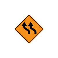 Traffic sign lane shift