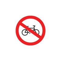 traffic sign no bicycles