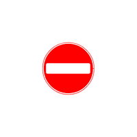 traffic sign no enter