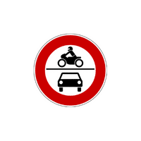 traffic sign no motor vehicles