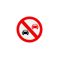 traffic sign no overtaking