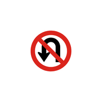 traffic sign no U turn