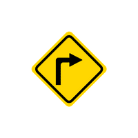 traffic sign sharp curve