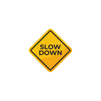 Traffic sign slow down