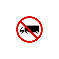 Traffic sign truck xing